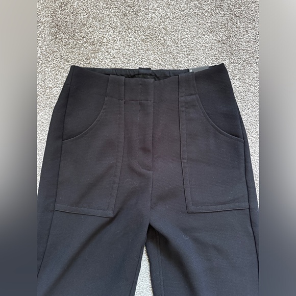 NWT Frank & Oak The Alice Straight Leg Trousers Utility Pockets Black Size 4 - Picture 10 of 10
